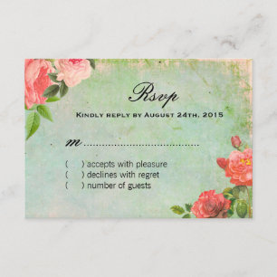 French Shabby Chic RSVP Cards