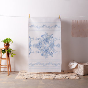 French,shabby chic, vintage,pale blue,white,countr fabric