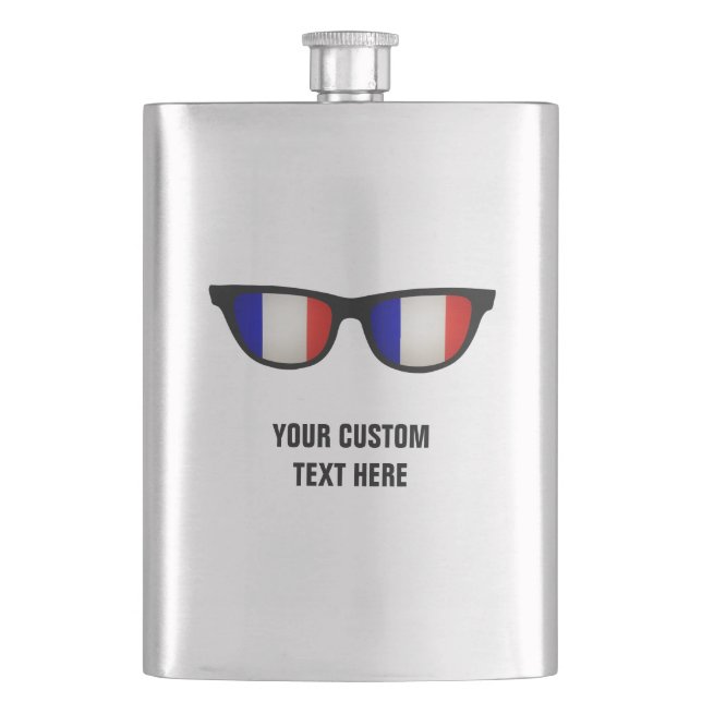 French Shades custom flask (Front)