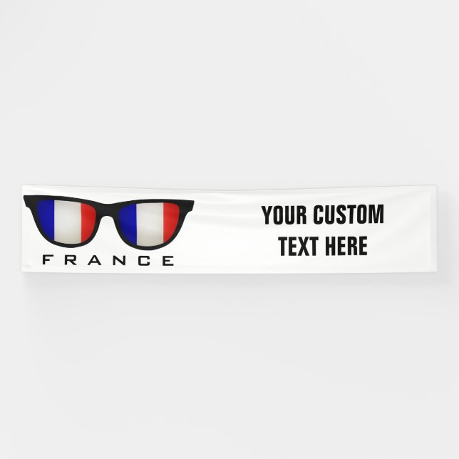 French Shades custom text & colour banner (Horizontal)