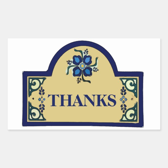 French Sign  Change Text Rectangular Sticker (Front)