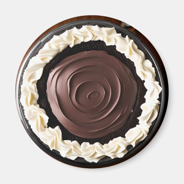French Silk Chocolate Pudding Whipped Cream Pie Magnet (Front)