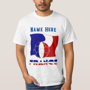 French Soccer Ball Flag Personalised T-Shirt