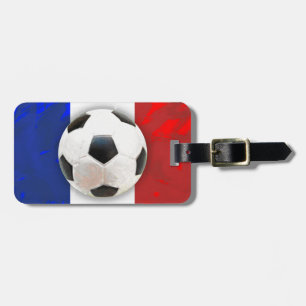 French Soccer Luggage Tag