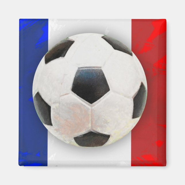French Soccer Magnet (Front)