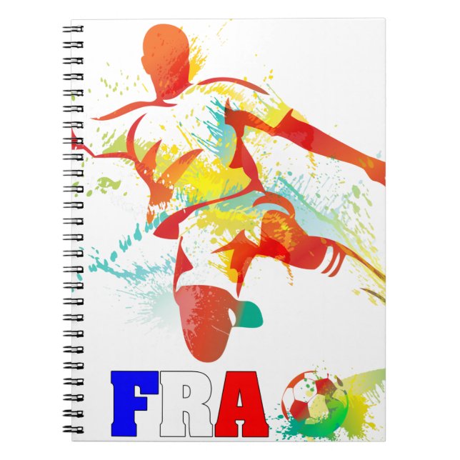French Soccer Spiral Notebook (Front)