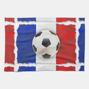 French Soccer Tea Towel