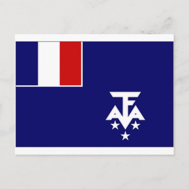 French Southern Antarctic Lands Flag Postcard (Front)