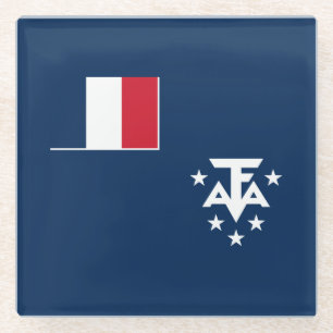 French Southern Antarctic Lands Glass Coaster
