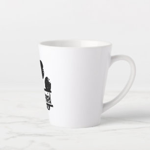 French Spaniel Dog Paw Print Latte Mug