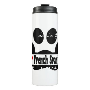 French Spaniel Dog Paw Print Thermal Tumbler