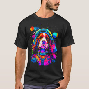 French Spaniel Dog Space Science T-Shirt
