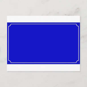 French Street Sign Template Postcard