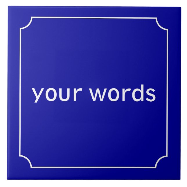 French Street Sign Tile (Front)