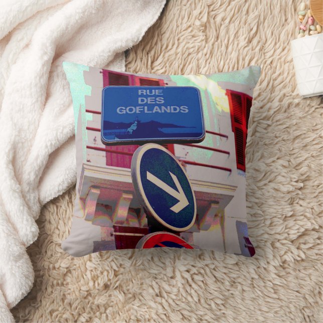 French Street Signs Cushion (Blanket)