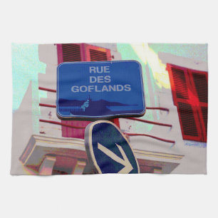 French Street Signs Tea Towel