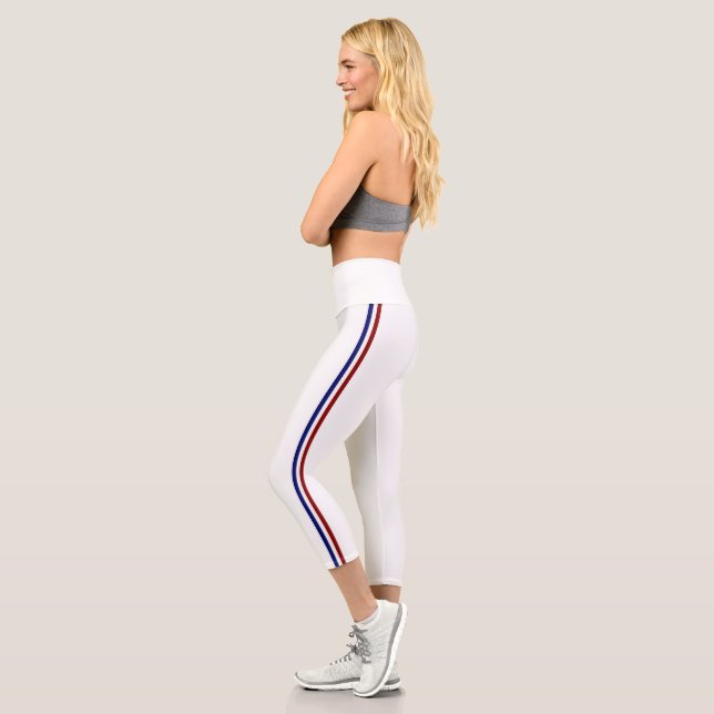 French stripes flag capri leggings (Left)