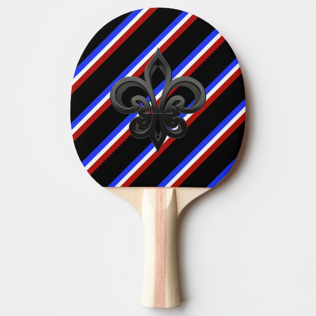 French stripes flag ping pong paddle (Front)