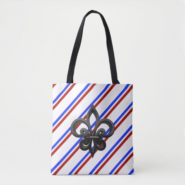 French stripes flag tote bag (Front)