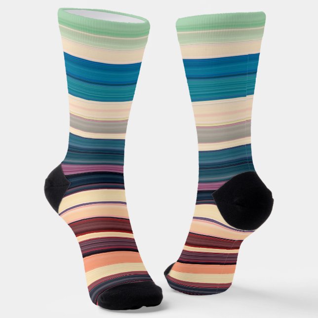 French stripes sports socks (Angled)