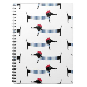 French style dog, cartoon pattern. notebook