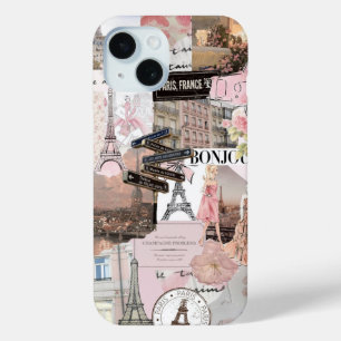 French Style Girl Preppy Collage, Phone case
