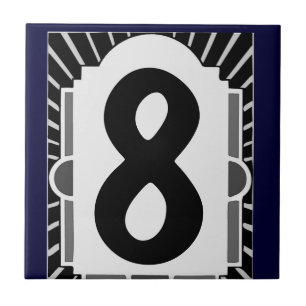 French Style House Numbers 2 Tile