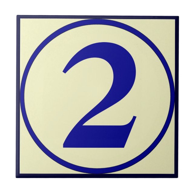 French Style House Numbers Personalise Number Tile (Front)