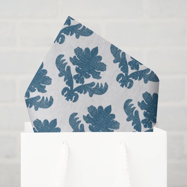French Tapestry Blue and White Tissue Paper (Gift Bag)