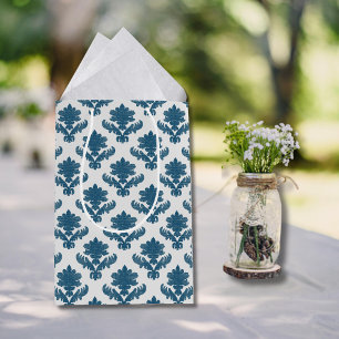 French Tapestry Blue White Medium Gift Bag