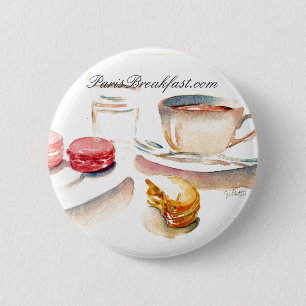 FRENCH TEA 6 CM ROUND BADGE