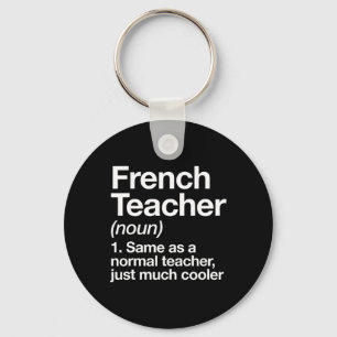 French Teacher Definition Fun Back To School First Key Ring