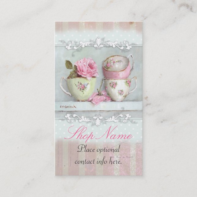 French Teacups Business Card (Front)