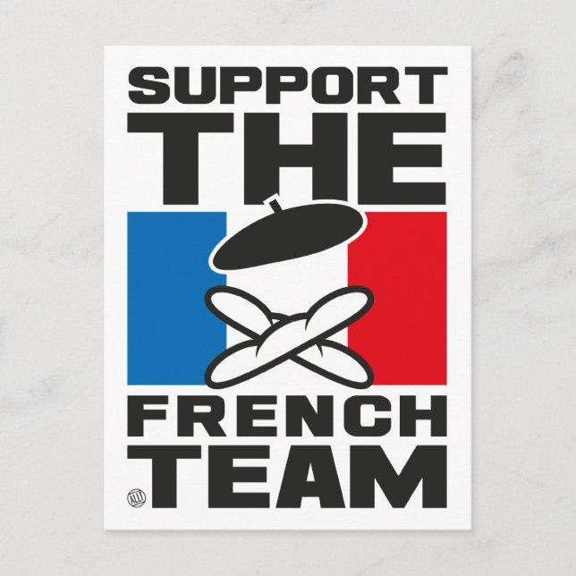 FRENCH TEAM POSTCARD (Front)