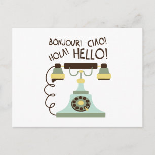 French Telephone Postcard