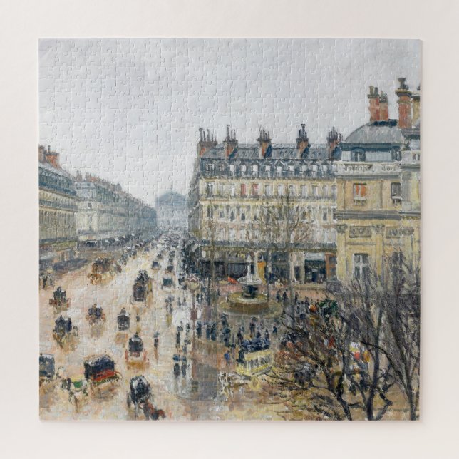 French Theatre Square Paris (1898)Camille Pissarro Jigsaw Puzzle (Vertical)