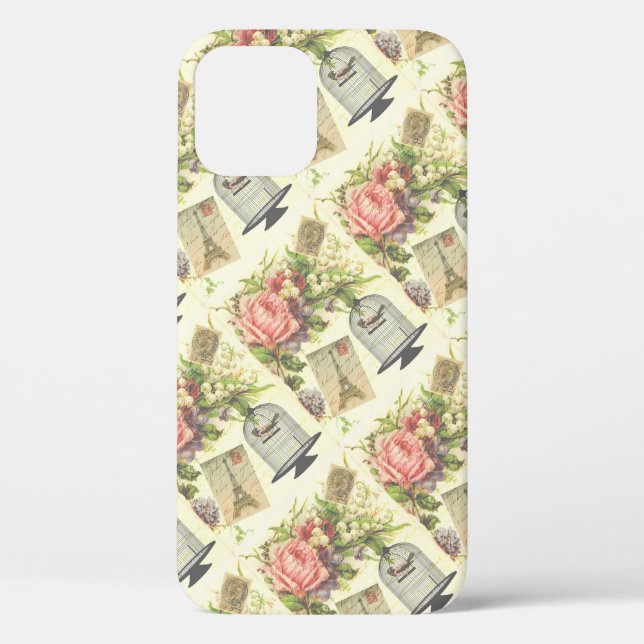 French Theme Vintage Paris Case-Mate iPhone Case (Back)