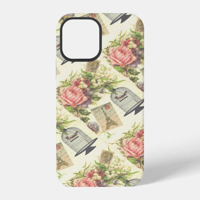 French Theme Vintage Paris iPhone Case (Back)