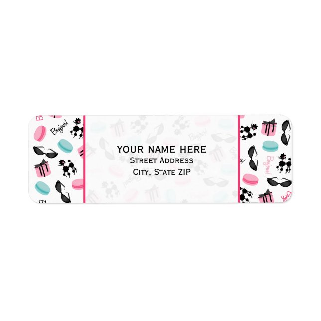 French Themed Address Label (Front)