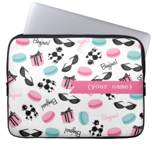 French Themed Personalised Electronics Bag
