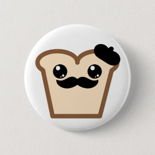 french toast 6 cm round badge