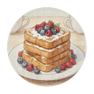 French Toast Berry Stack Breakfast Cutting Board