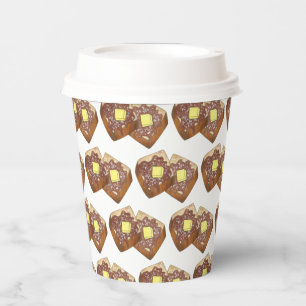 French Toast Butter and Syrup Diner Breakfast Food Paper Cups