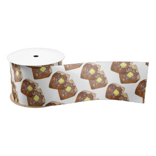 French Toast Butter and Syrup Diner Breakfast Food Satin Ribbon