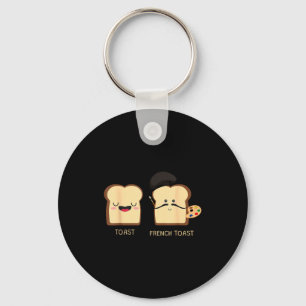French Toast Funny Pun Novelty  Key Ring