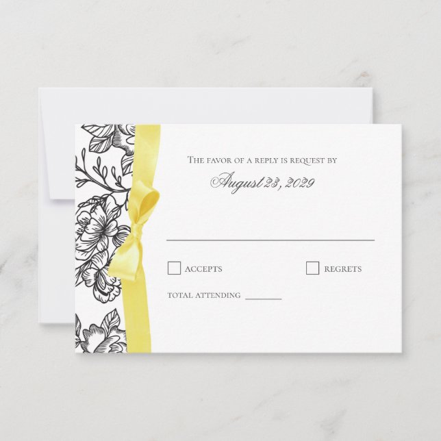 French Toile and Yellow Bow Response (Front)