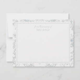 French Toile Chinoiserie Baby Nursery Note Card