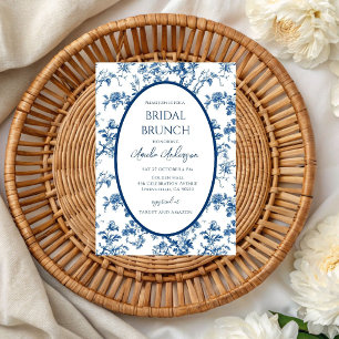 French Toile Chinoiserie Elegant Floral Shower Invitation