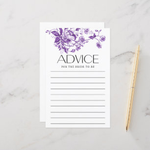 French Toile Floral Advice Bridal Shower