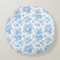 French Toile Floral Bear Baby Shower